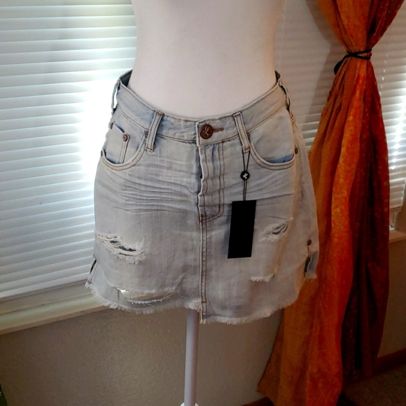 Oneteaspoon High Waist Mini Skirt - Picture 1 of 6